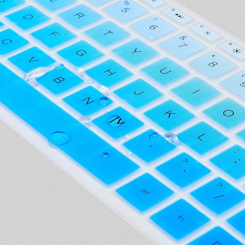 imComor Keyboard Cover for HP Pavilion 27 All in One PC 27-xa0014/27 Xa0055Ng/0370Nd/0076Hk/0010Na, HP Pavilion 24-inch 24-xa0020 Xa0002A Xa0032 xa0013w, HP Pavilion All in One Keyboard Cover, Ombre Blue - Image 4